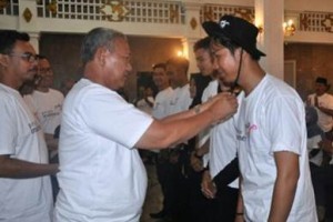 Bupati Kuningan, H Acep Purnama saat menerima kunjungan dari kementrian pariwisata RI